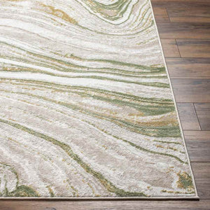 Glendy Modern Moss/Beige Area Rug