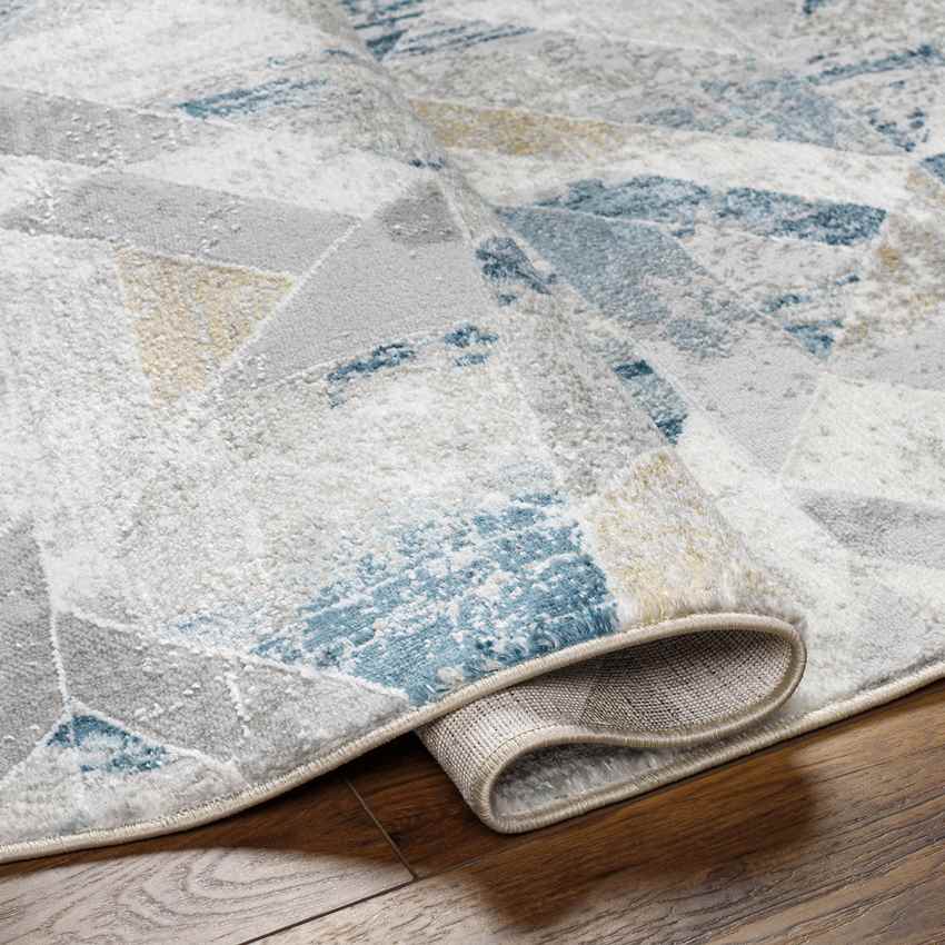 Adrion Modern Dark Teal/Ivory Area Rug