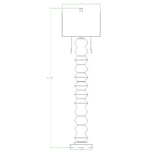 Zarina Modern Black Floor Lamp