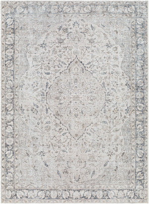 Sederick Traditional Ivory Washable Area Rug