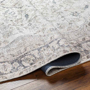 Sederick Traditional Ivory Washable Area Rug