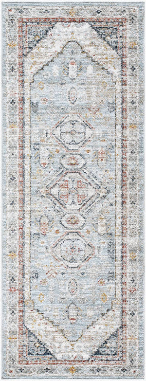 Tiwanna Traditional Pale Blue Area Rug
