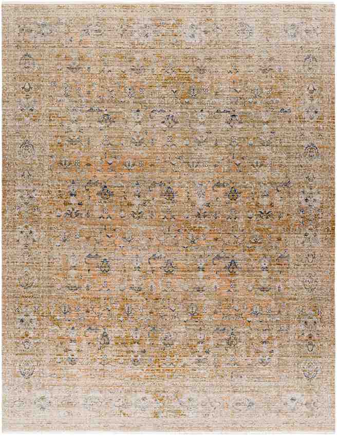 Margaret Traditional Moss Orange Washable Area Rug - Becki Owens x Livabliss