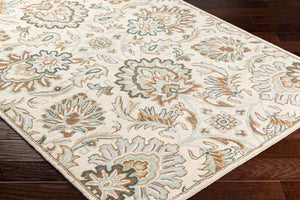 Lyon Traditional Dark Green Area Rug