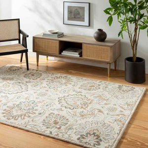Lyon Traditional Dark Green Area Rug
