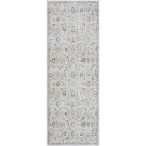 Katharyn Traditional Pale Blue Washable Area Rug