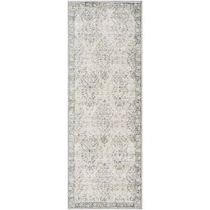Andera Traditional Dark Moss Washable Area Rug