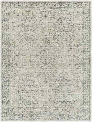 Andera Traditional Dark Moss Washable Area Rug