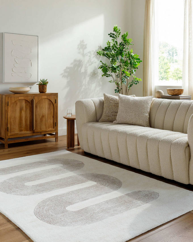 Carla Modern Taupe Area Rug