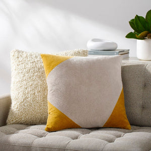 Natane Off-White/Brass Pillow Cover