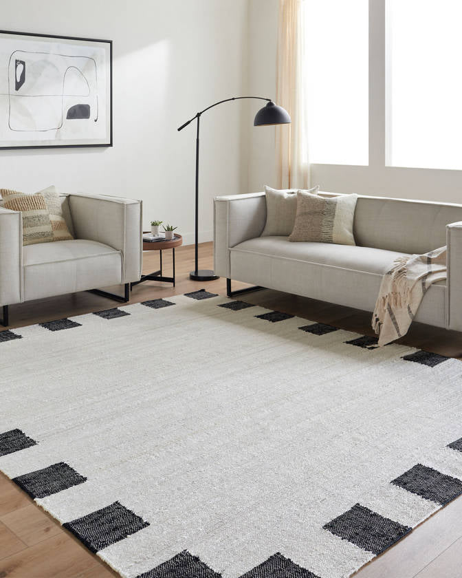 Ananias Modern Black Area Rug