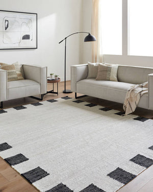 Ananias Modern Black Area Rug