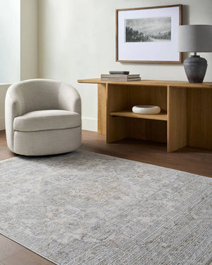 Zerrick Traditional Light Gray Area Rug