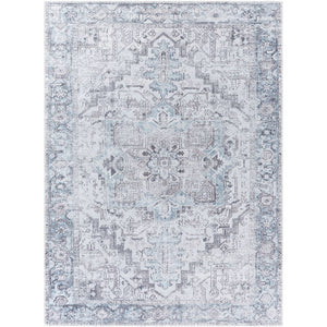 Tamea Traditional Metallic - Silver Area Rug