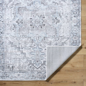 Tamea Traditional Metallic - Silver Area Rug