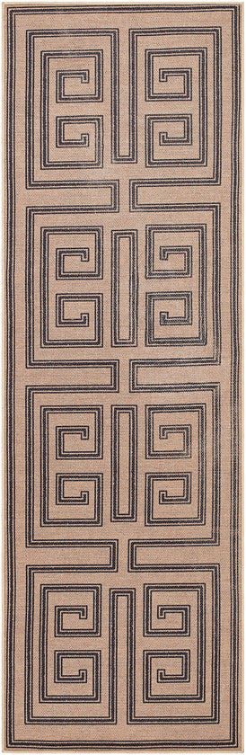 Drayton Global Tan/Charcoal Washable Area Rug