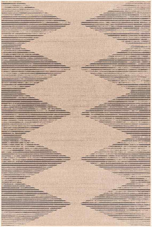 Kristianne Global Tan/Dark Gray Washable Area Rug
