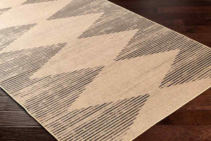 Kristianne Global Tan/Dark Gray Washable Area Rug