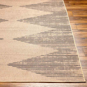 Kristianne Global Tan/Dark Gray Washable Area Rug