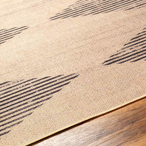 Kristianne Global Tan/Dark Gray Washable Area Rug