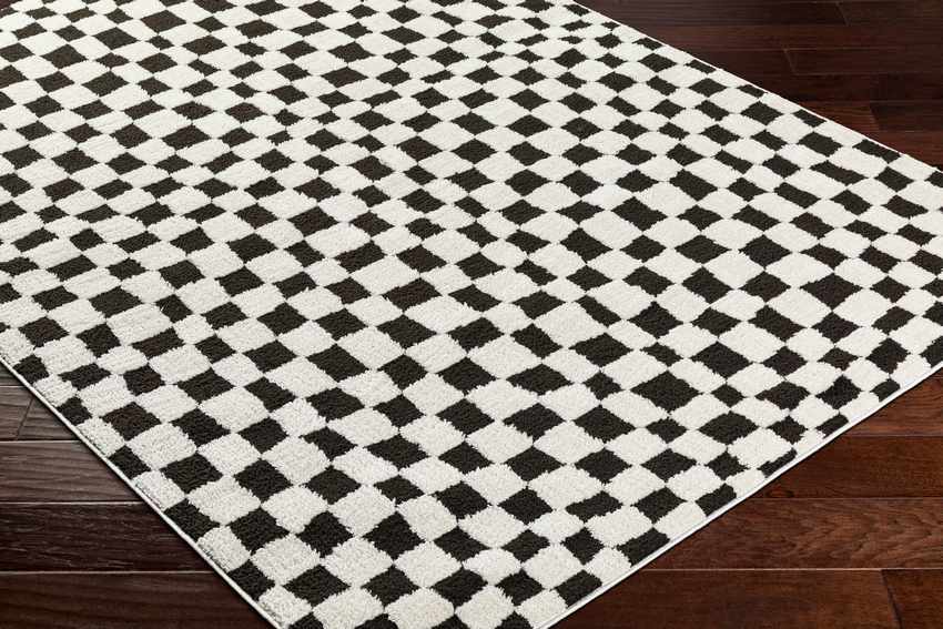 Ilea Modern Black/Ivory Area Rug