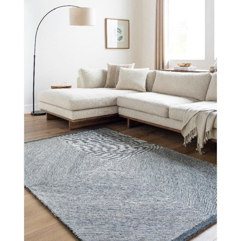 Montel Modern Cream/Black Area Rug