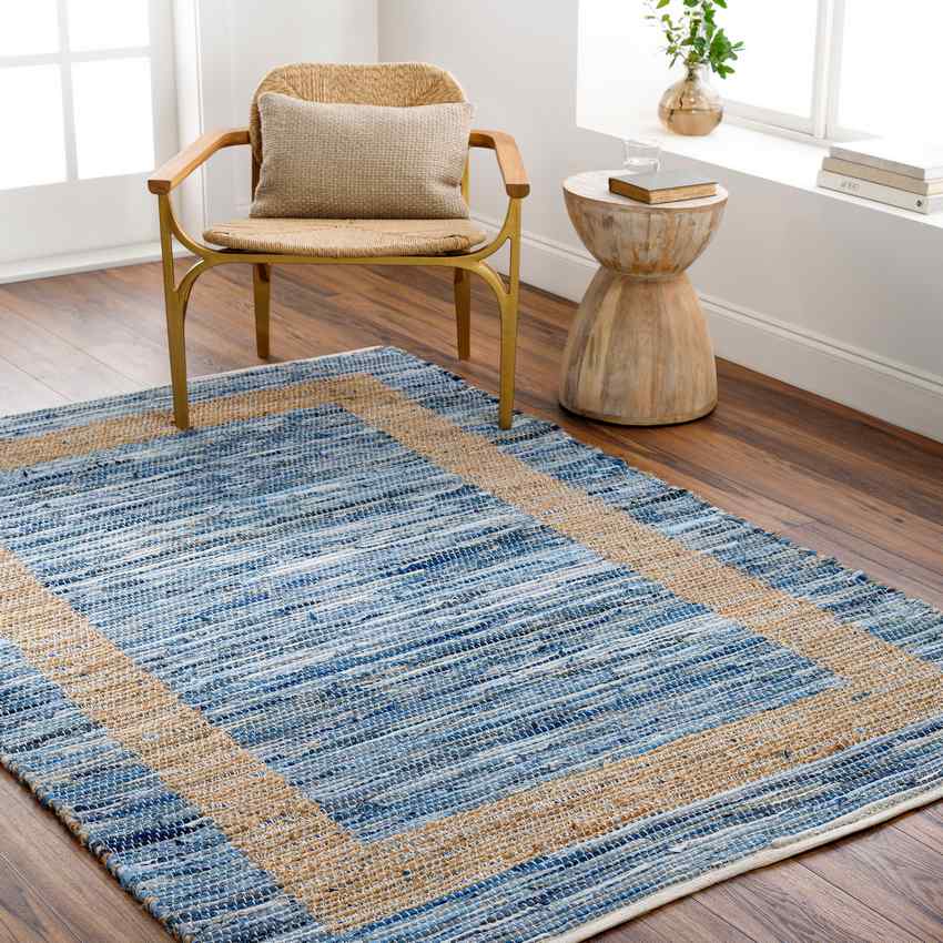 Dempsey Modern Tan/Light Blue Area Rug