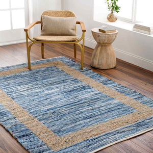 Dempsey Modern Tan/Light Blue Area Rug