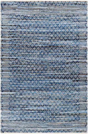 Lei Modern Dark Blue/Light Blue Area Rug
