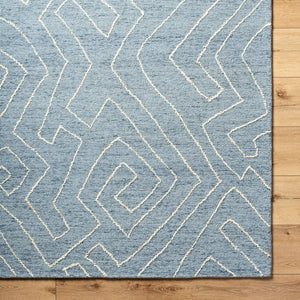 Tim Modern Slate Blue Area Rug