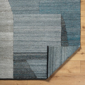 Jevon Rustic Slate Blue Area Rug
