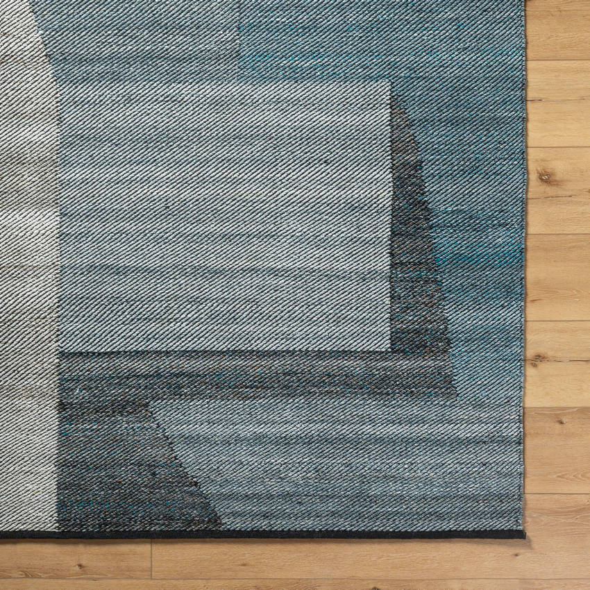 Jevon Rustic Slate Blue Area Rug