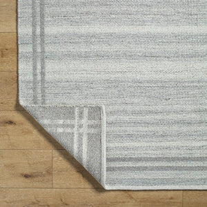 Janmichael Solid and Border Gray Area Rug