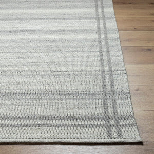 Janmichael Solid and Border Gray Area Rug