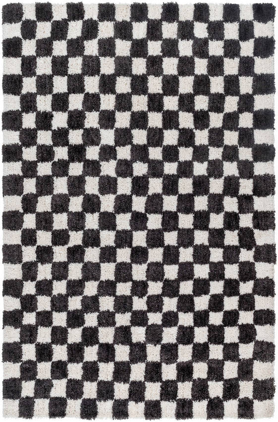 Donnisha Modern Light Silver/Black Area Rug