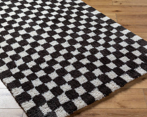 Donnisha Modern Light Silver/Black Area Rug