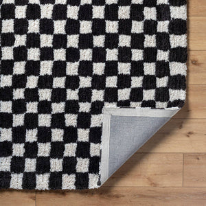 Donnisha Modern Light Silver/Black Area Rug