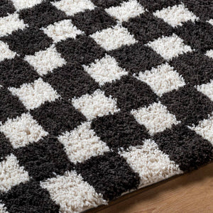 Donnisha Modern Light Silver/Black Area Rug