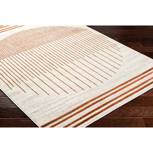 Neerbosch Modern Burnt Orange Area Rug