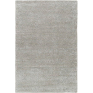 Jett Solid and Border Medium Gray Area Rug