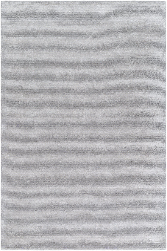 Jett Solid and Border Light Gray Area Rug
