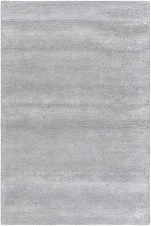 Jett Solid and Border Light Gray Area Rug