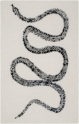 Rachelle Modern Light Silver/Jet Black Area Rug