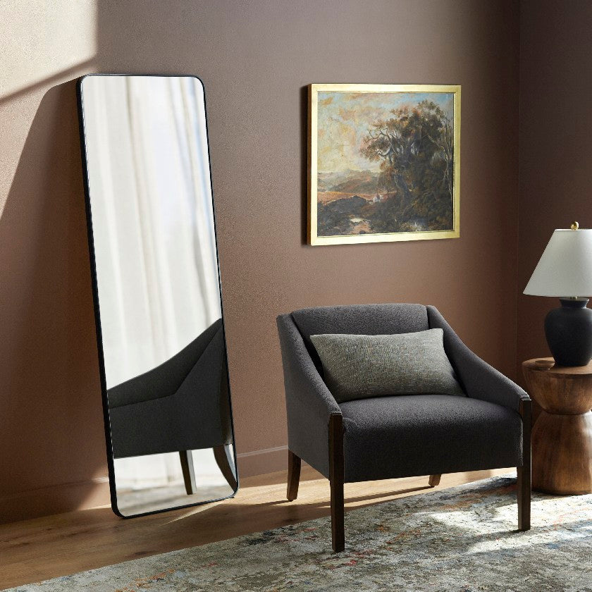 Shantaya Modern Black Wall Mirror