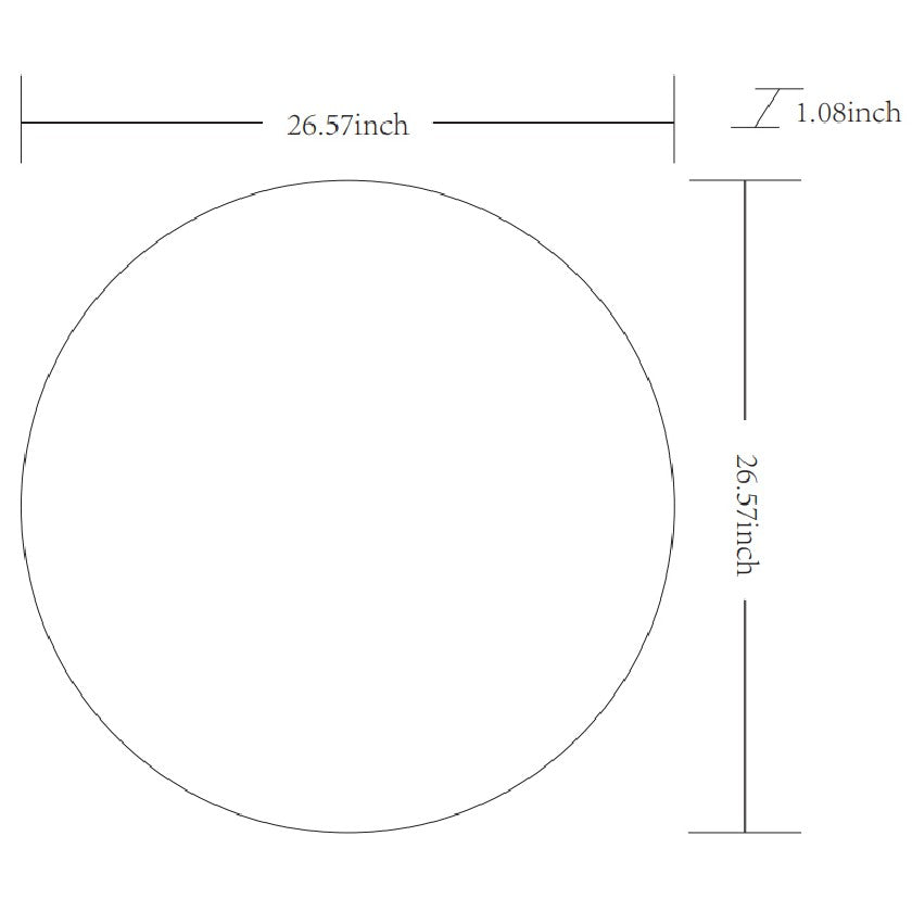 Jarron Modern White Wall Mirror