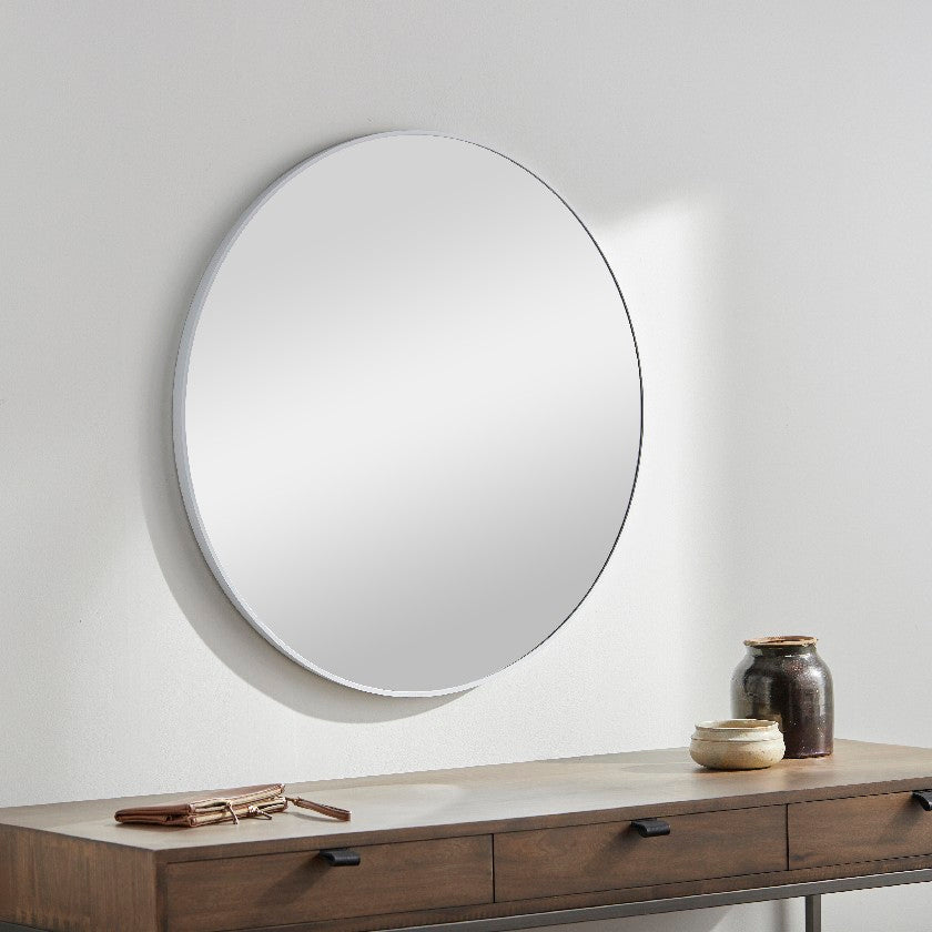 Jarron Modern White Wall Mirror