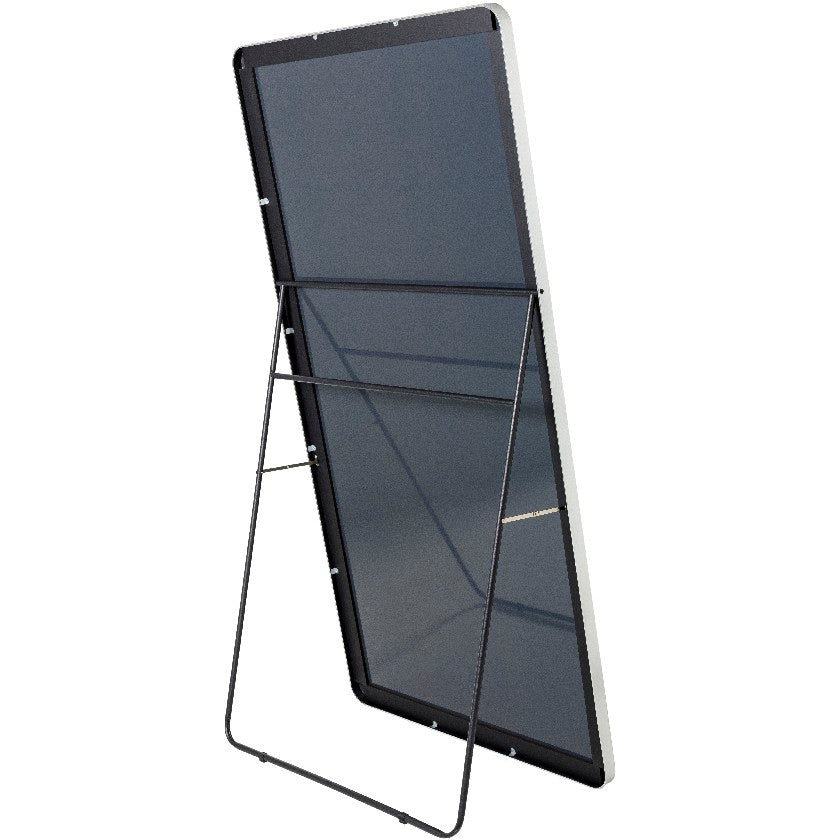 Jackline Modern Metallic Silver Wall Mirror