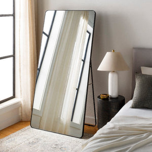 Jackline Modern Metallic Silver Wall Mirror