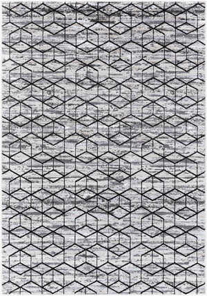 Carlton Modern Black/Light Beige Area Rug