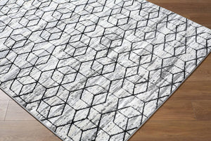 Carlton Modern Black/Light Beige Area Rug